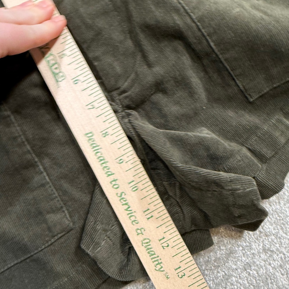 Outerknown Corduroy Utility Shorts Organic Cotton NWT Olive Green Fine Wale Sz12 - Picture 11 of 13